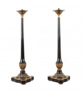PAIR REGENCY STYLE GILT EBONIZ