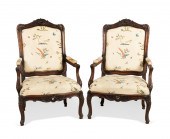 PAIR REGENCY STYLE MAHOGANY FA