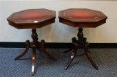 PAIR REGENCY STYLE MAHOGANY TO