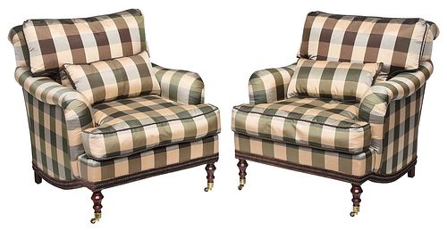 PAIR REGENCY STYLE PLAID