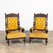PAIR, RENAISSANCE REVIVAL CARV