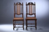 PAIR RENAISSANCE REVIVAL OAK H