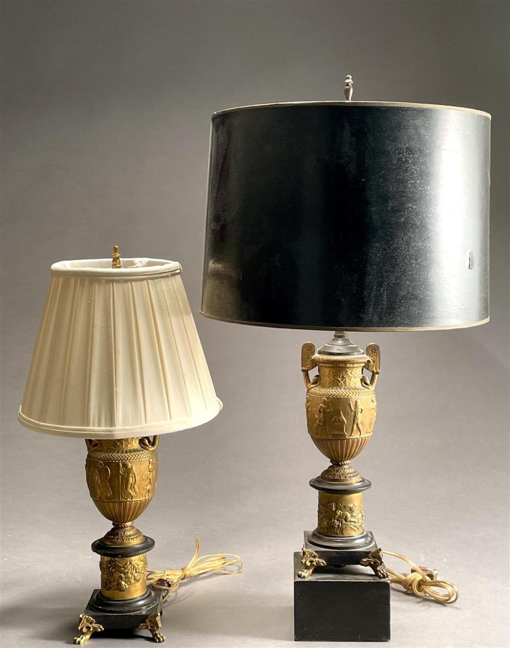 PAIR RENAISSANCE STYLE GILT METAL