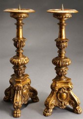 PAIR RENAISSANCE STYLE GILT TR