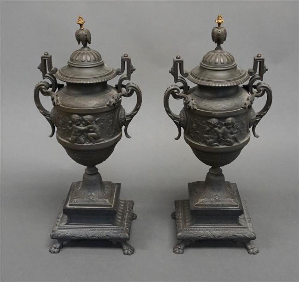 PAIR RENAISSANCE STYLE PATINATED
