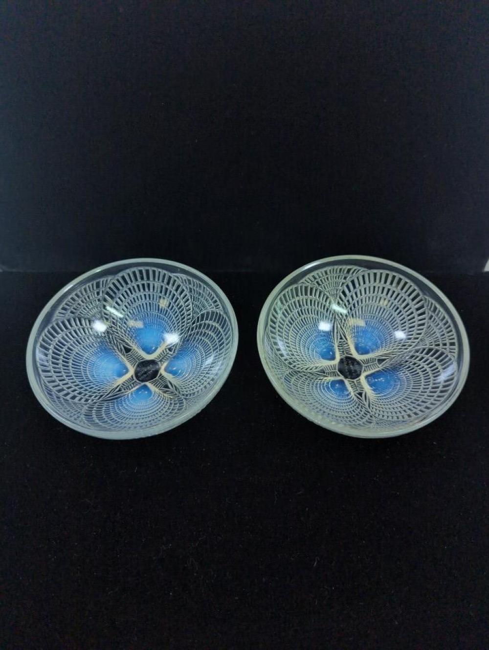 PAIR RENE LALIQUE ''COQUILLE''