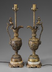 Pair Rennaissance Style Brass