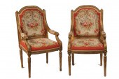 PAIR REPLICA FRENCH ARMCHAIRS