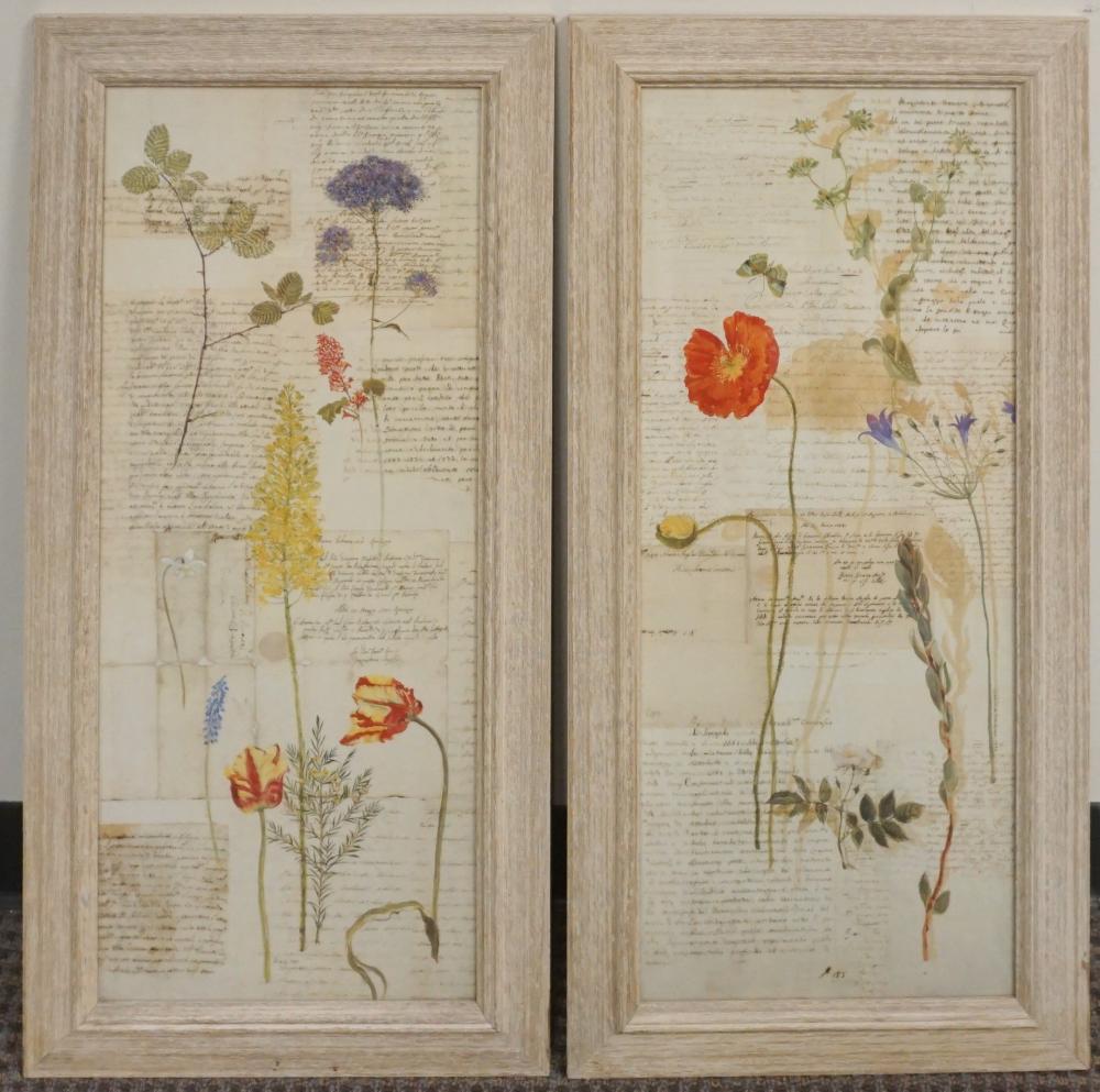 PAIR REPRODUCTION BOTANICAL COLOR