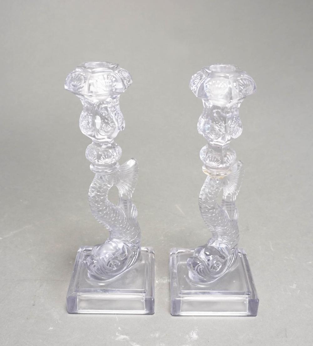 PAIR REPRODUCTION SANDWICH GLASS
