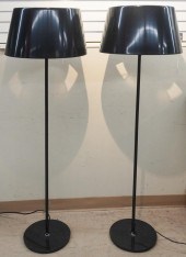 PAIR ROCHE BOBOIS BLACK METAL