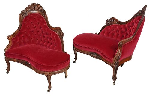 PAIR ROCOCO REVIVAL CARVED