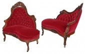 PAIR ROCOCO REVIVAL CARVED LAM
