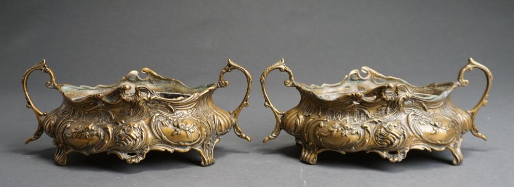 PAIR ROCOCO STYLE BRASS