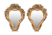 PAIR ROCOCO STYLE FLORAL GILTW