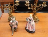 PAIR ROCOCO STYLE GILT METAL T