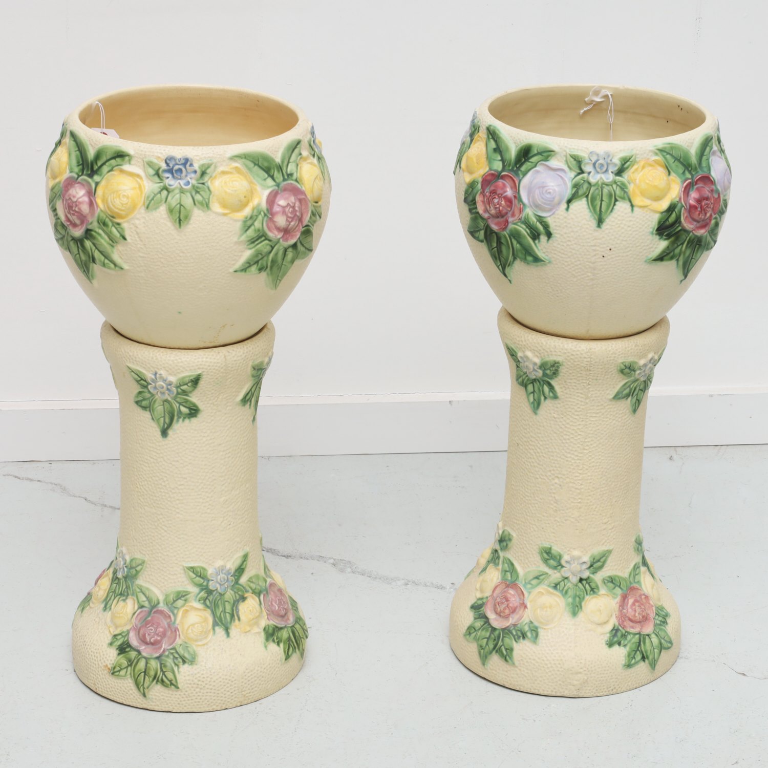 PAIR ROSEVILLE ART POTTERY