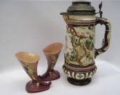 PAIR ROSEVILLE ART POTTERY VAS