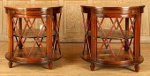 PAIR ROSEWOOD BURL WALNUT OCCA