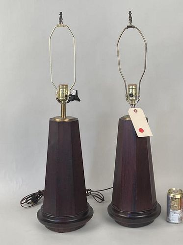 PAIR ROSEWOOD VENEER CLASSICAL