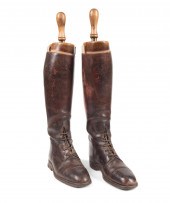 PAIR ROWELL & SONS LEATHER RID