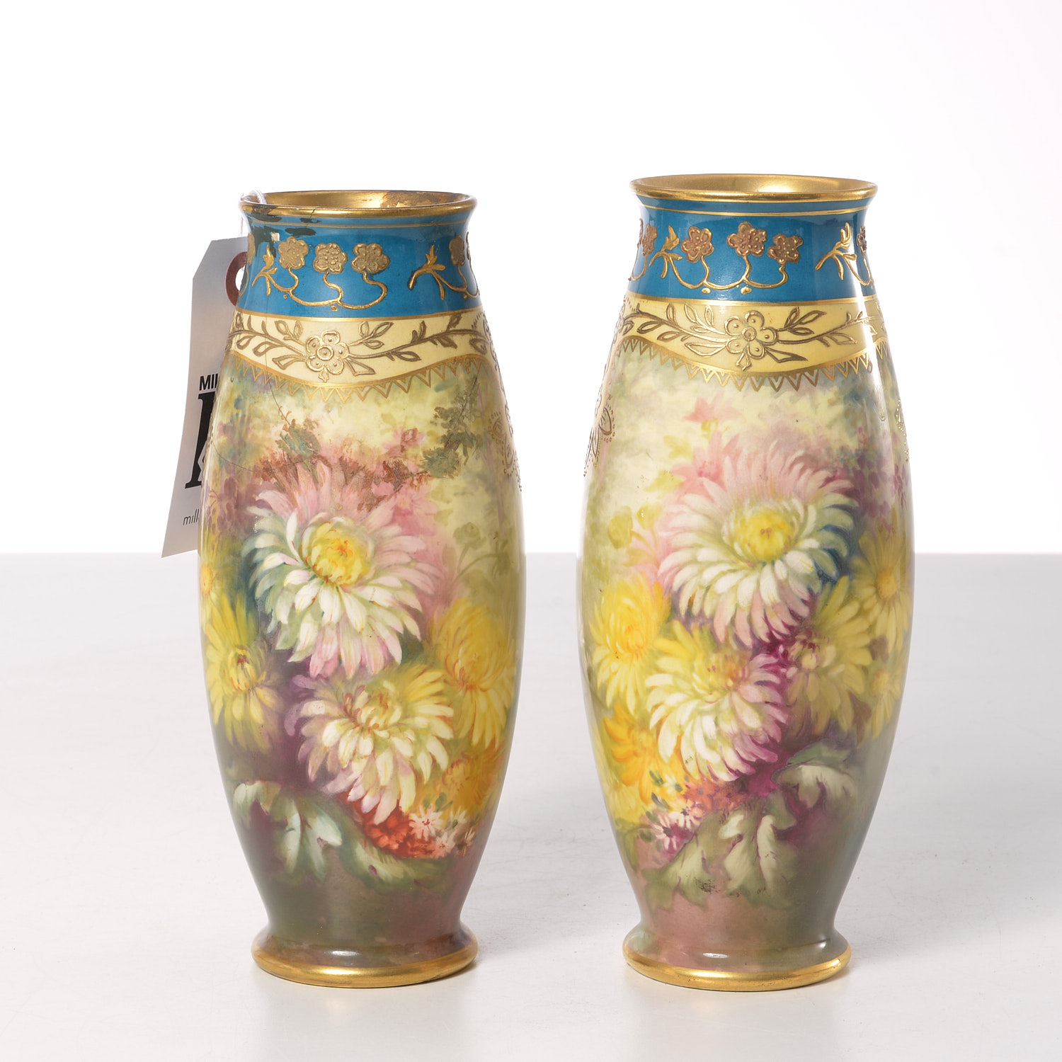 PAIR ROYAL BONN HAND-PAINTED