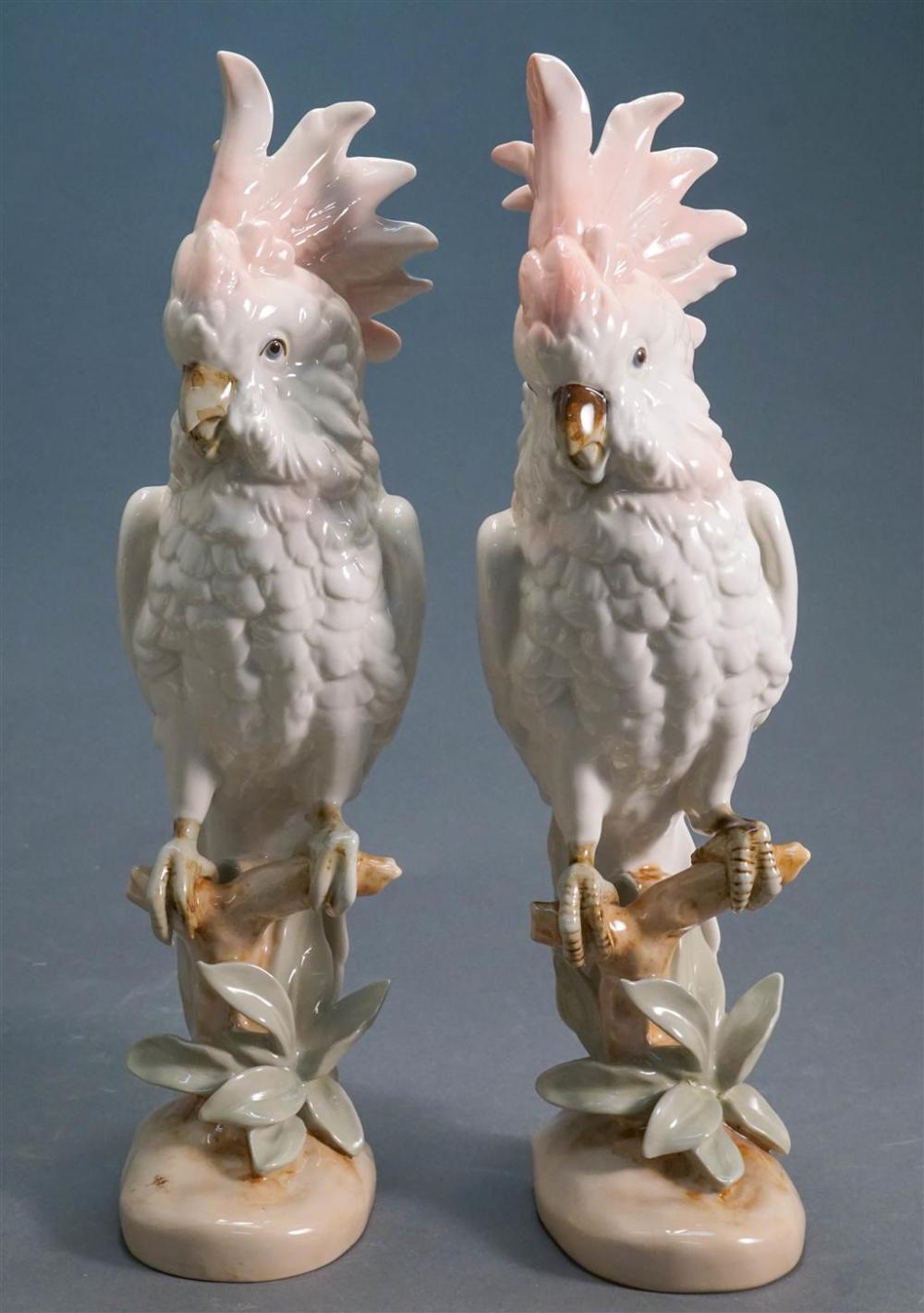 PAIR ROYAL DUX COCKATOOS, H: 16-1/2