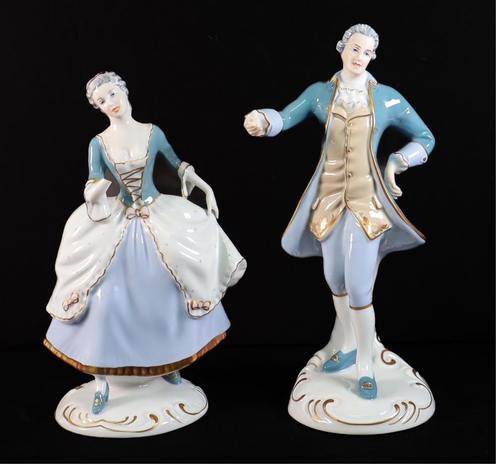 PAIR, ROYAL DUX PORCELAIN