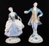 PAIR, ROYAL DUX PORCELAIN FIGU