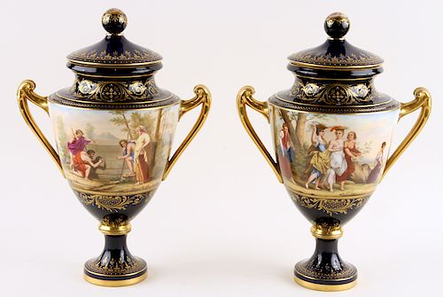 PAIR ROYAL VIENNA PORCELAIN HAND