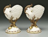 Pair Royal Worcester nautilus