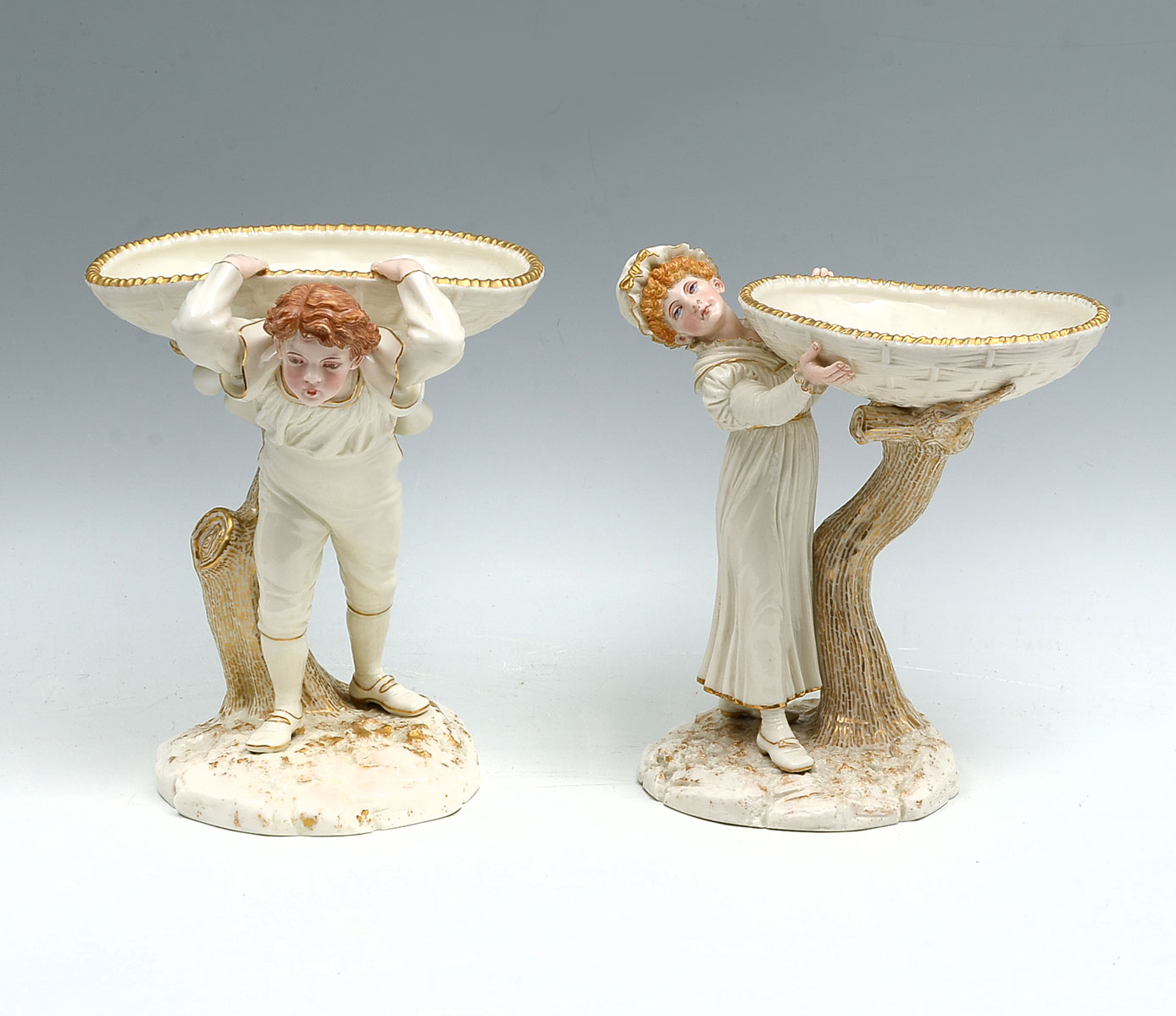 PAIR ROYAL WORCESTER SWEET MEAT