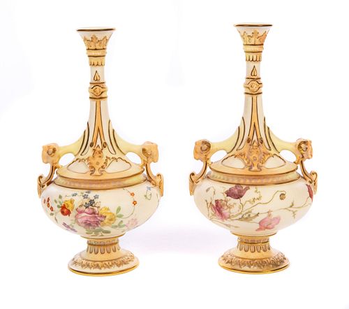 PAIR ROYAL WORCESTER VASES RD.