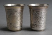PAIR RUSSIAN 875-SILVER TOASTI