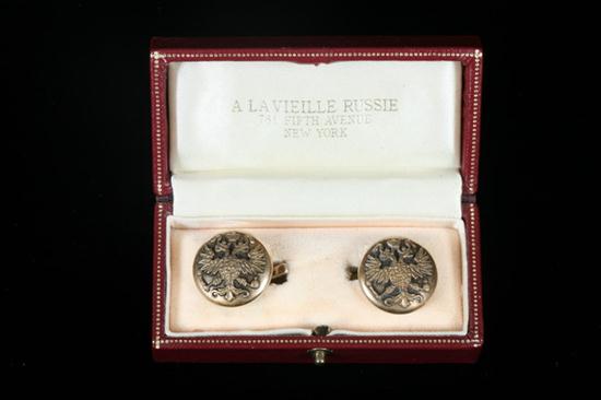 PAIR RUSSIAN BRASS MILITARY BUTTONS