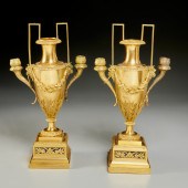 PAIR RUSSIAN NEOCLASSIC BRONZE