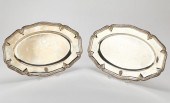 PAIR RUSSIAN SILVER PLATTERS R