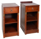 Pair Rway mahogany side tables