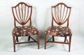 PAIR SALEM HEPPLEWHITE CARVED