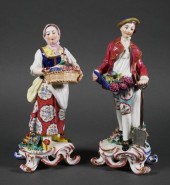 PAIR SAMSON POLYCHROME PORCELA