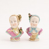 PAIR, SAMSON PORCELAIN BUSTS,