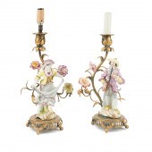 PAIR SAMSON PORCELAIN FIGURES