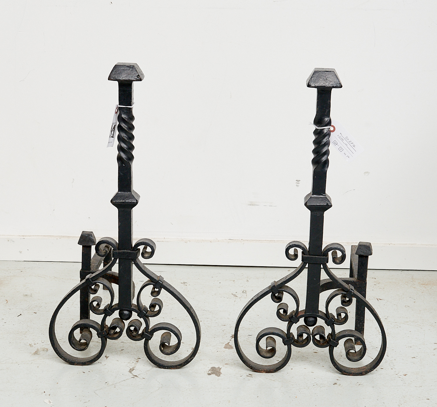 PAIR SAMUEL YELLIN STYLE WROUGHT