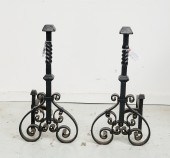 PAIR SAMUEL YELLIN STYLE WROUG