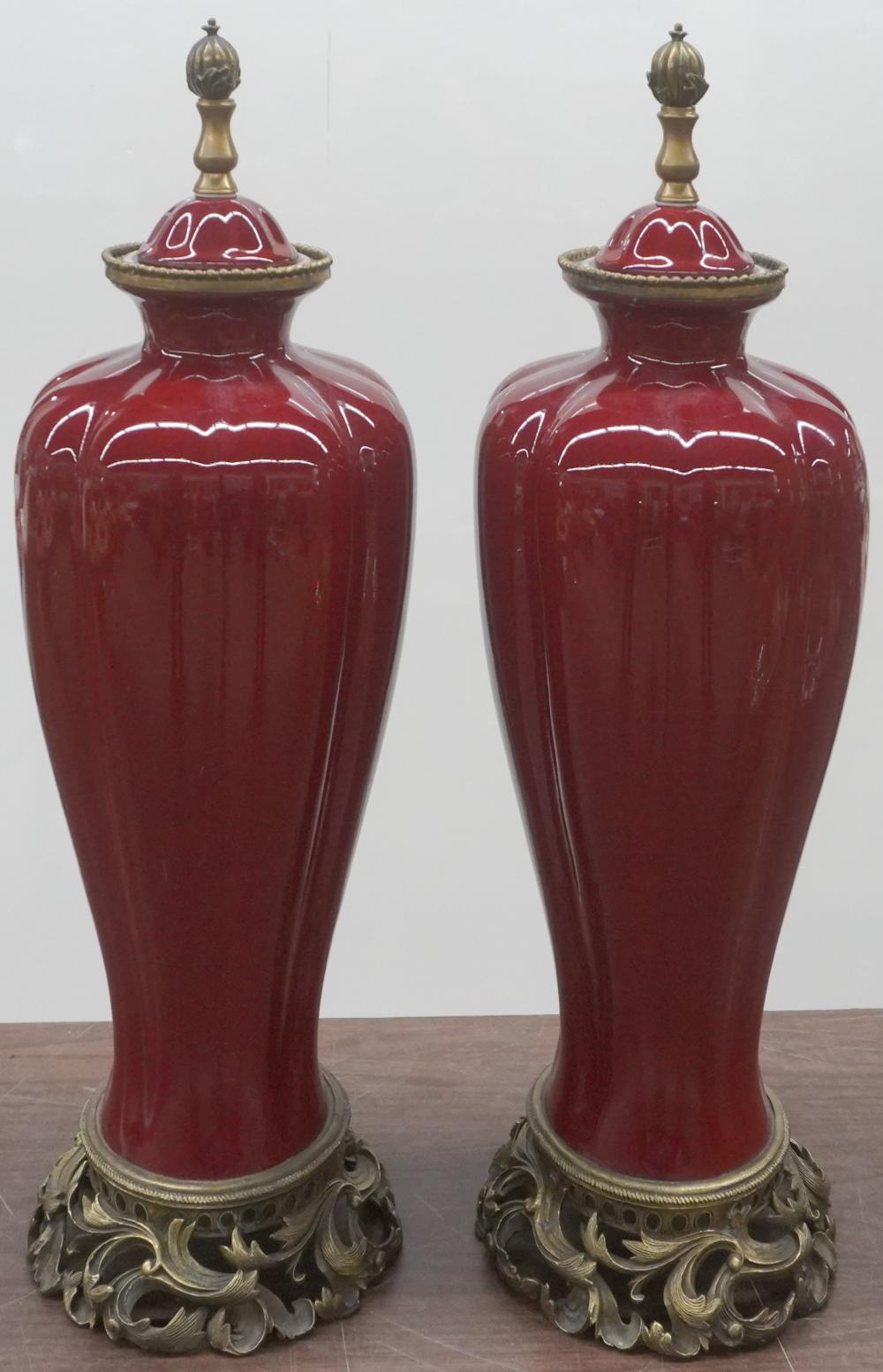 PAIR SANG DE BOEUF PORCELAIN