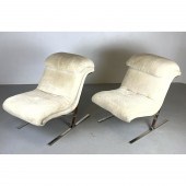 Pair Saporiti style chromed St