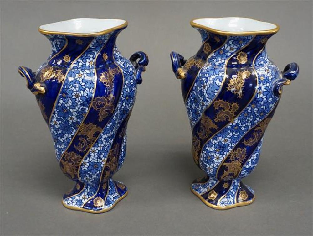 PAIR SARREGUEMINES GILT AND