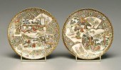 Pair Satsuma plates: each with