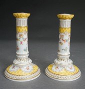 PAIR SAXE DRESDEN TYPE PORCELA