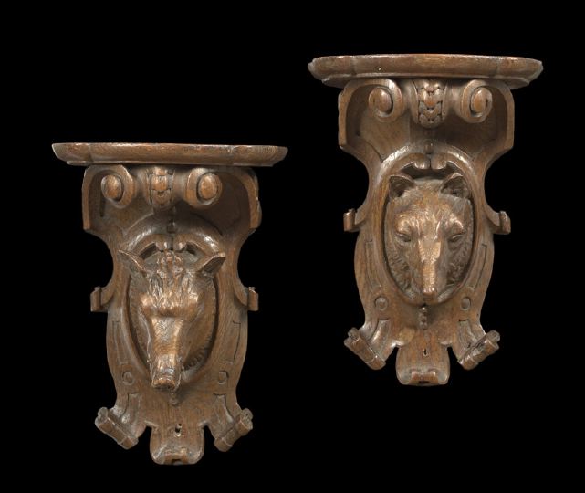 Pair Schwarzwald Elaborately Carved